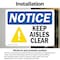 Signmission Keep Aisles Clear, 5 in W x Rectangle, Vinyl Decal OS-2PACK-NS-D-35-L-15841 - alternate 6
